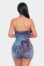 Load image into Gallery viewer, Multi Sequins Tube Top Romper
