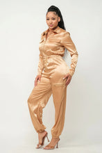 Load image into Gallery viewer, Front Zipper Pockets Top And Pants Jumpsuit
