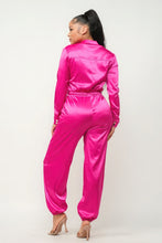 Load image into Gallery viewer, Front Zipper Pockets Top And Pants Jumpsuit
