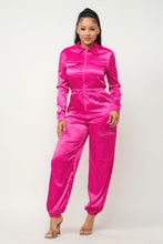 Load image into Gallery viewer, Front Zipper Pockets Top And Pants Jumpsuit
