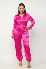 Load image into Gallery viewer, Front Zipper Pockets Top And Pants Jumpsuit
