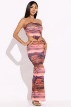 Load image into Gallery viewer, Printed Tube Top And Maxi Skirt
