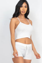 Load image into Gallery viewer, Ribbed Crop Cami Top &amp; Shorts Set
