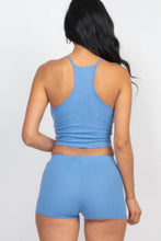 Load image into Gallery viewer, Ribbed Crop Cami Top &amp; Shorts Set
