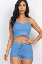 Load image into Gallery viewer, Ribbed Crop Cami Top &amp; Shorts Set
