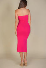 Load image into Gallery viewer, Solid Bodycon Split Hem Tube Dress
