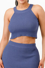 Load image into Gallery viewer, Halter Neck Tank Top And Bodycon Mini Skirt Set
