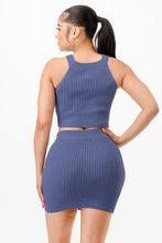 Load image into Gallery viewer, Halter Neck Tank Top And Bodycon Mini Skirt Set
