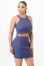 Load image into Gallery viewer, Halter Neck Tank Top And Bodycon Mini Skirt Set
