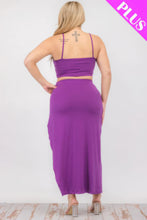 Load image into Gallery viewer, Plus Size Crop Cami &amp; Split Thigh Maxi Skirt Set
