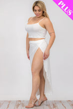 Load image into Gallery viewer, Plus Size Crop Cami &amp; Split Thigh Maxi Skirt Set
