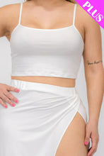 Load image into Gallery viewer, Plus Size Crop Cami &amp; Split Thigh Maxi Skirt Set
