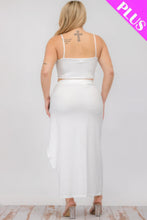 Load image into Gallery viewer, Plus Size Crop Cami &amp; Split Thigh Maxi Skirt Set
