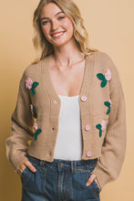 Load image into Gallery viewer, Mid cropped flower cardigan
