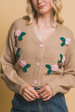 Load image into Gallery viewer, Mid cropped flower cardigan
