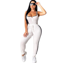 Load image into Gallery viewer, 2021 Summer Women&#39;s set Velvet bodysuit pencil pants suit two piece set Sexy sleeveless Street casual fashion tracksuit outfit
