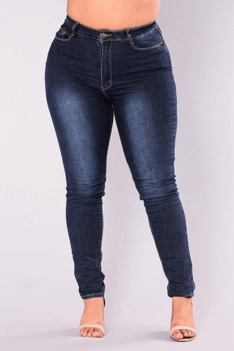 Elástico Sexy Skinny Lápiz Jeans Para Mujeres Vendaje Denim Plus Tamaño Jeans  Cintura Alta Lápiz Pantalones Skinny Jeans Nuevo 2019 De 16,79 €