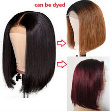 Load image into Gallery viewer, Straight Bob Wig 250 Density Lace Front Human Hair Wigs Brazilian Human Hair Lace Closure Wig Rucycat Short Bob Frontal Wigs
